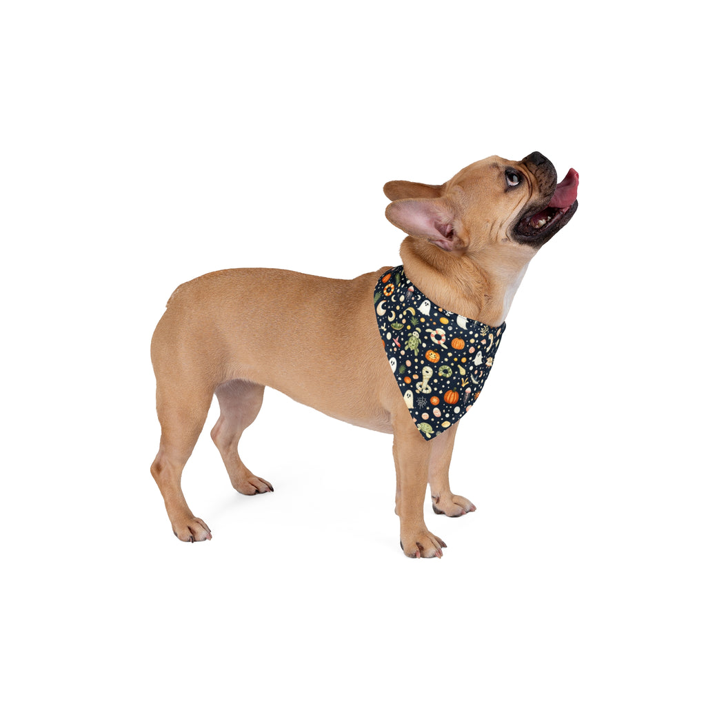 Boo by the Bay Halloween Dog Bandana | Ghost, Pumpkin & Ocean Pet Bandana