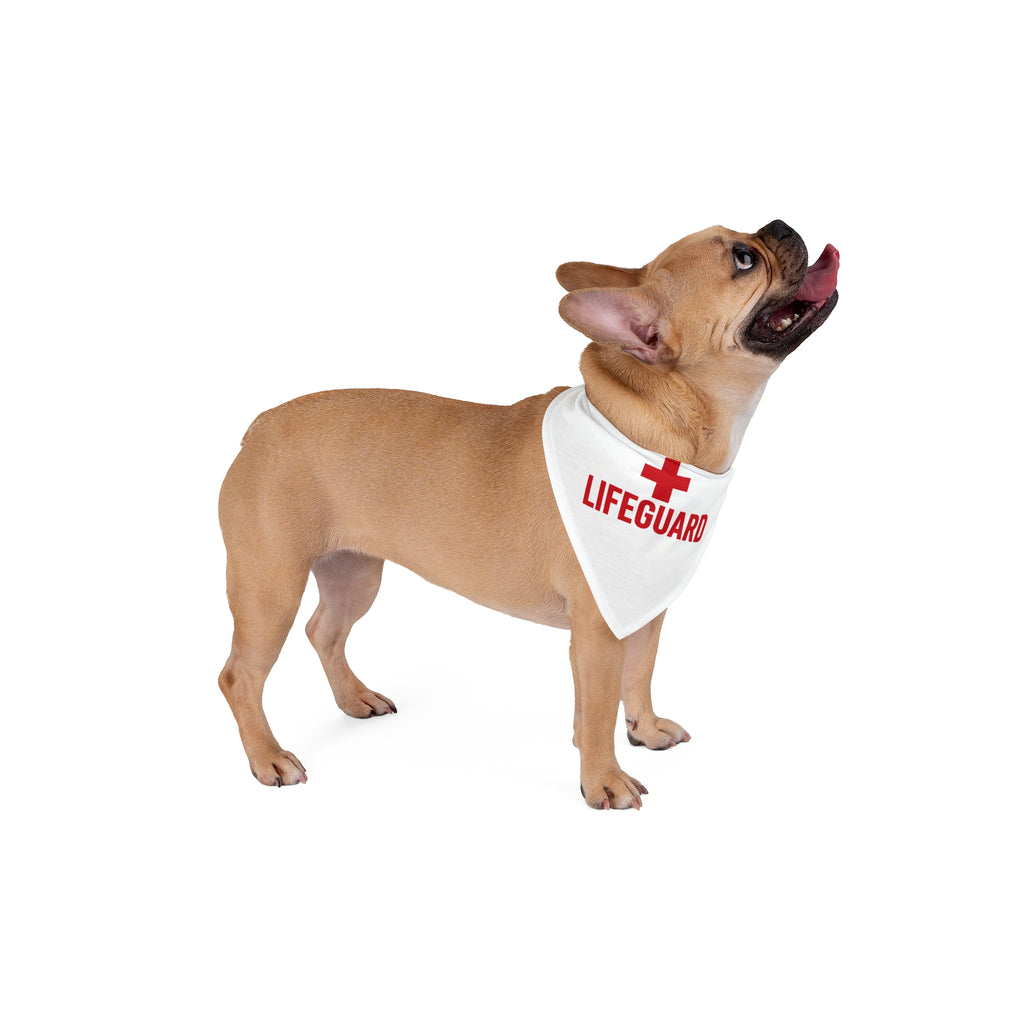 Lifeguard Pet Bandana — Red Cross Rescue Dog & Cat Triangle Scarf