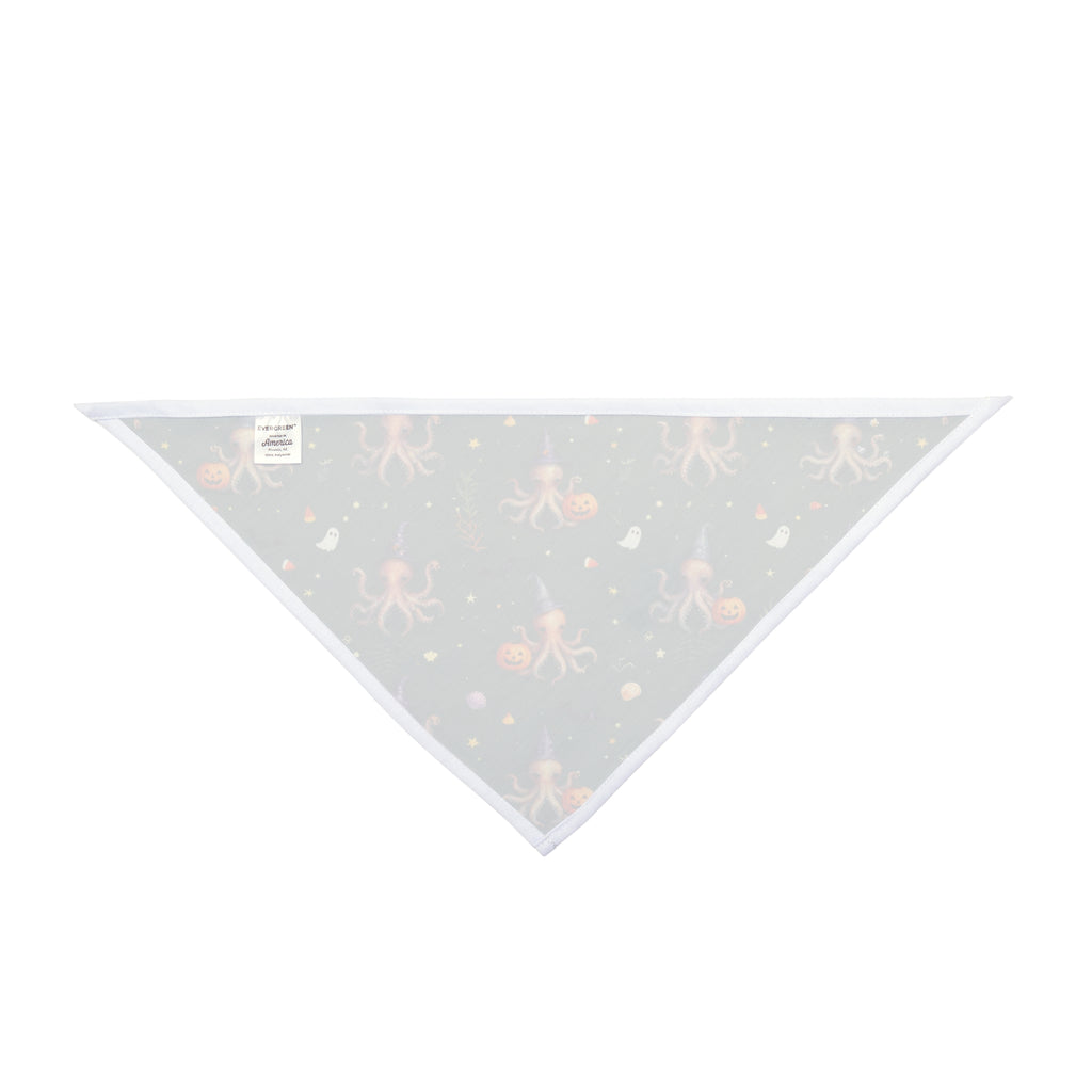 Octo-Boo Halloween Dog Bandana | Coastal Octopus Pumpkin Pet Bandana