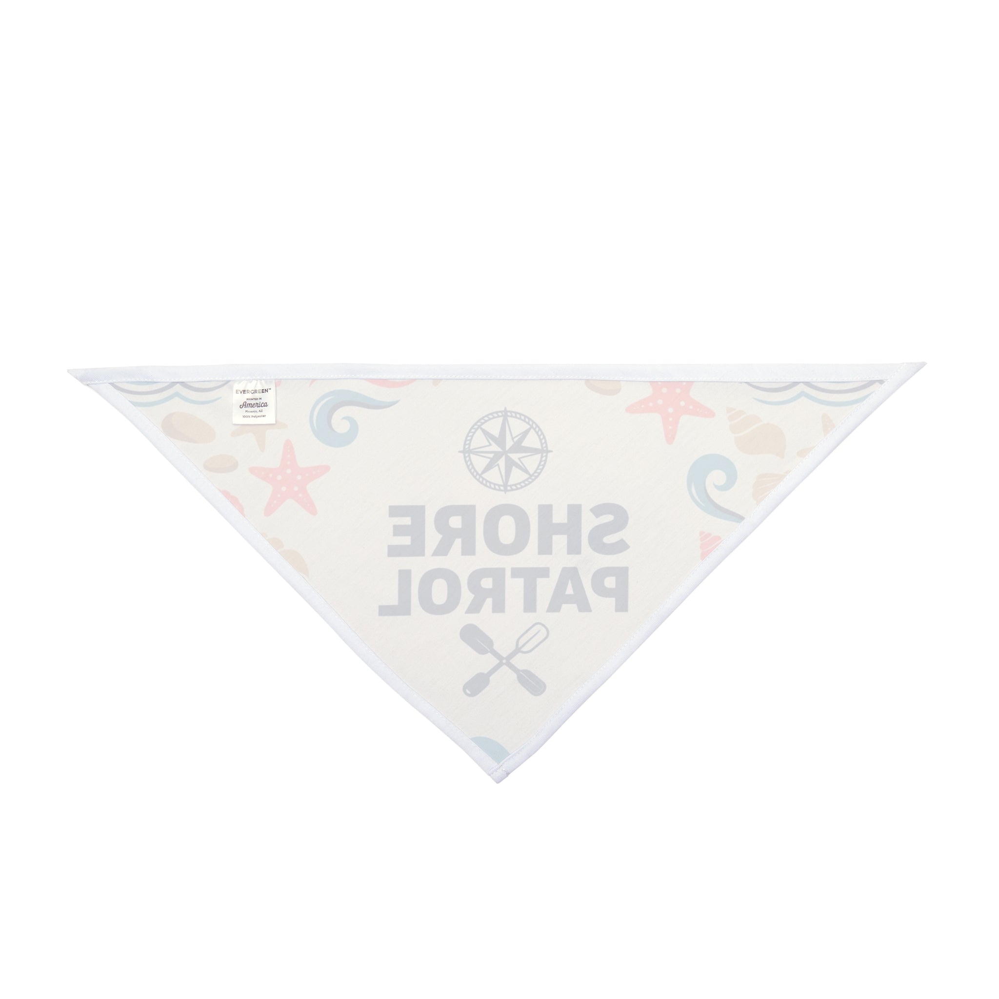 Shore Patrol Pet Bandana — Nautical Dog & Cat Bandana with Compass Graphic