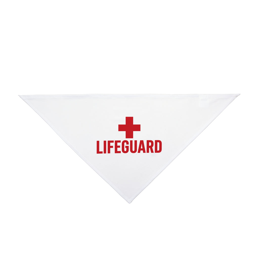 Lifeguard Pet Bandana — Red Cross Rescue Dog & Cat Triangle Scarf