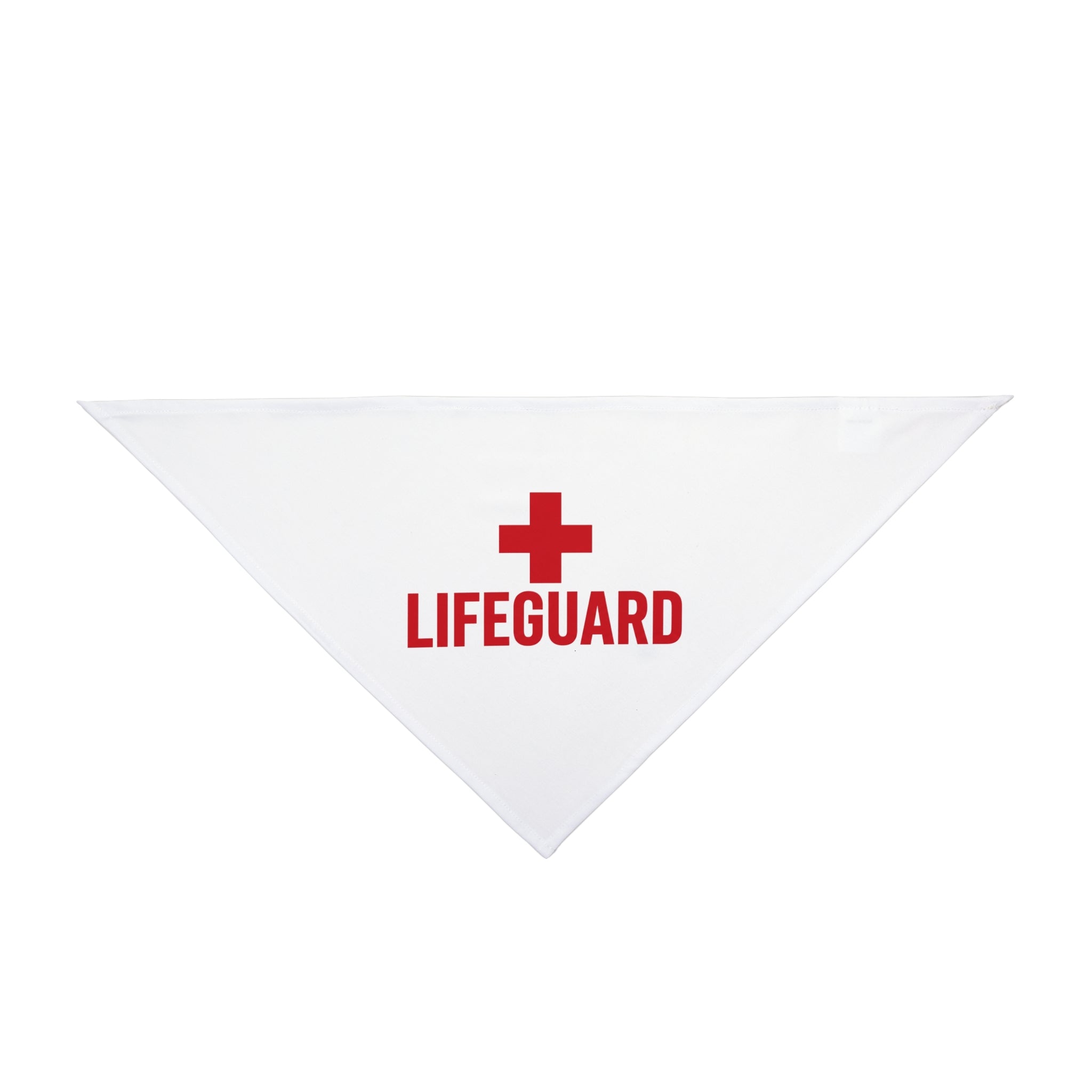 Lifeguard Pet Bandana — Red Cross Rescue Dog & Cat Triangle Scarf