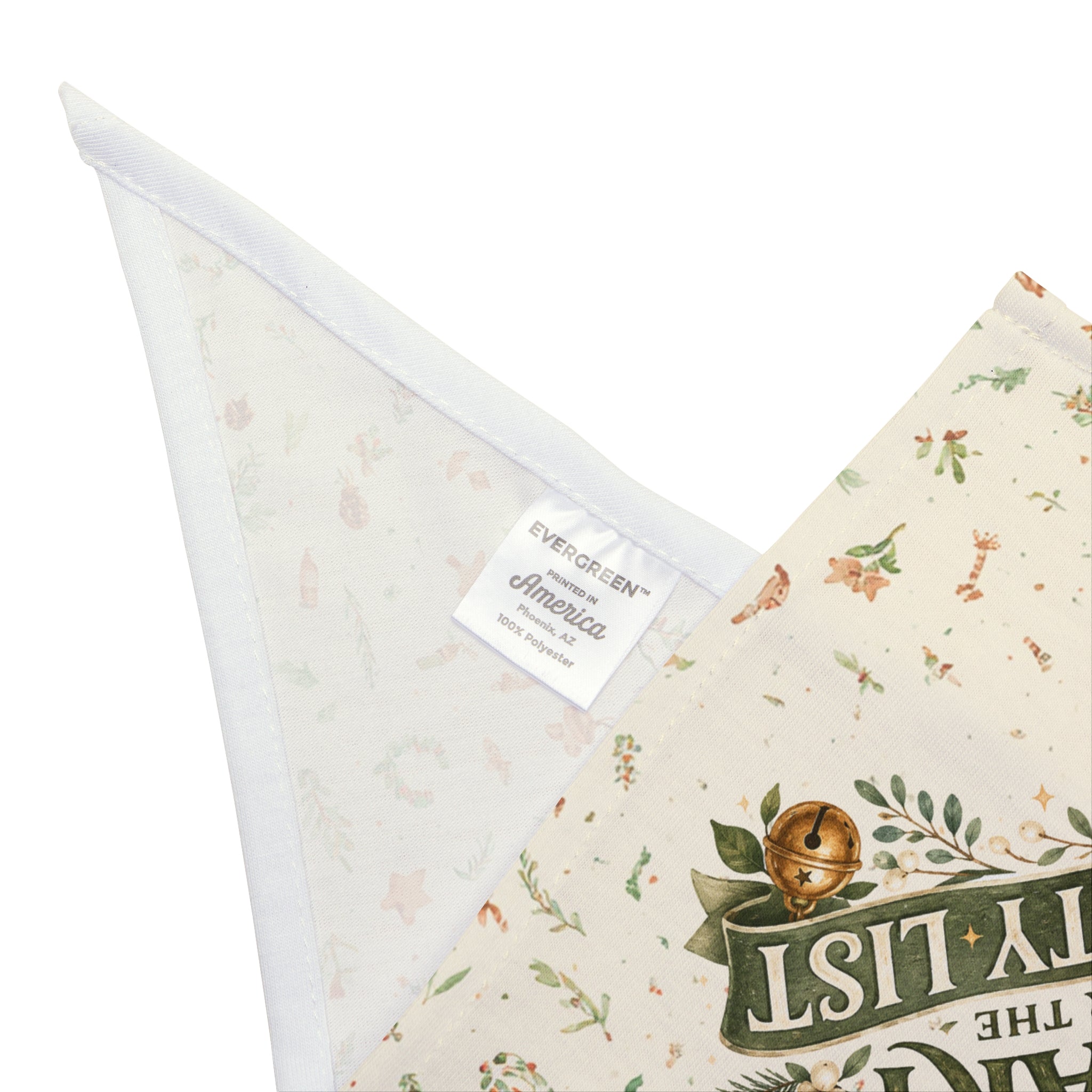 Too Smart for the Naughty List Dog Bandana | Funny Christmas Dog Bandana | Holiday Pet Bandana