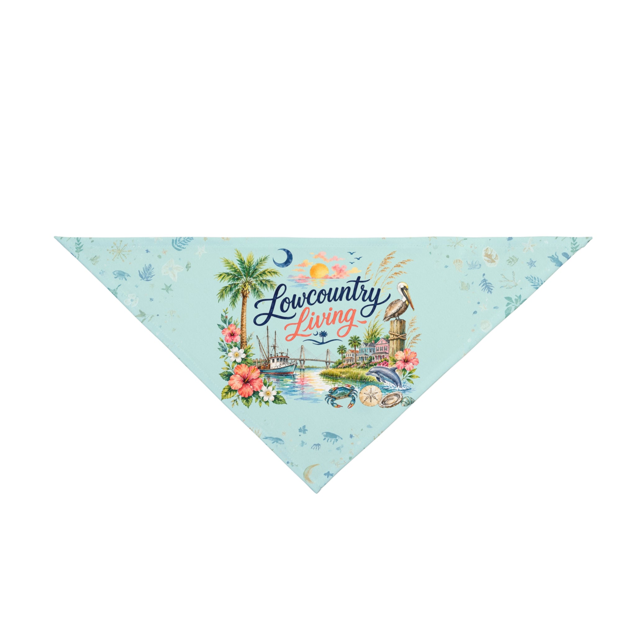 Lowcountry Living Dog Bandana | Charleston Coastal Pet Bandana | South Carolina Dog Scarf