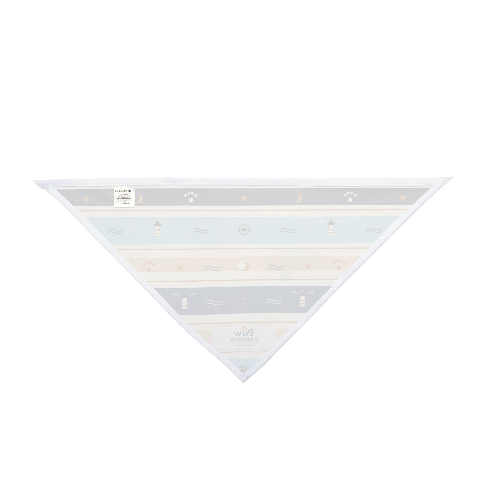 Lighthouse Tide Stripe Dog Bandana