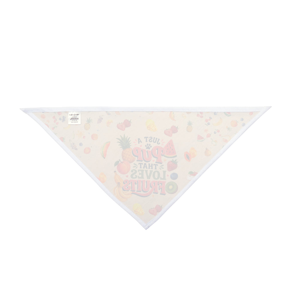 Just a Pup That Loves Fruit Dog Bandana | Summer Fruit Pet Bandana | Colorful Dog Scarf