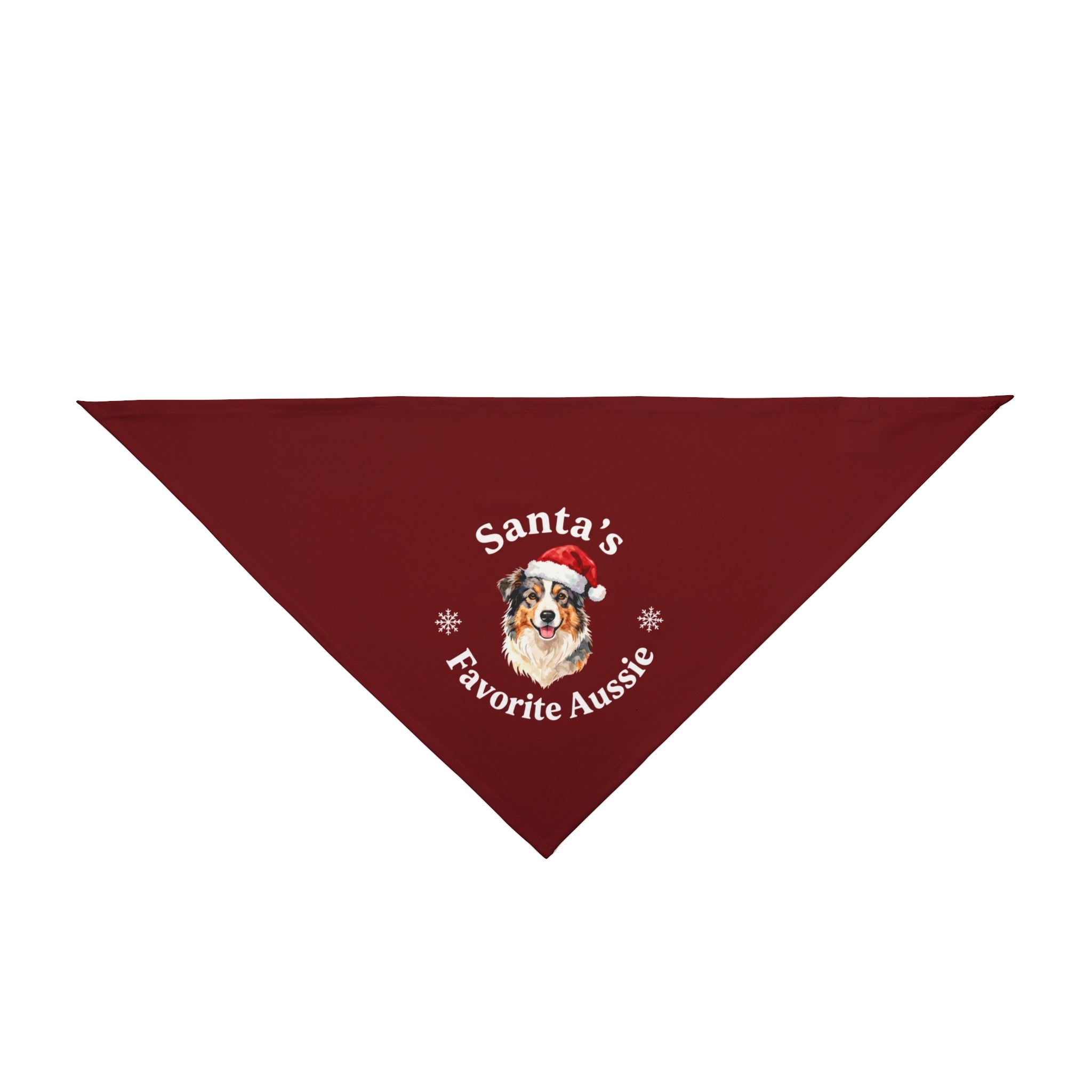 Santa's Favorite Aussie Dog Bandana | Australian Shepherd Christmas Bandana | Holiday Dog Bandana