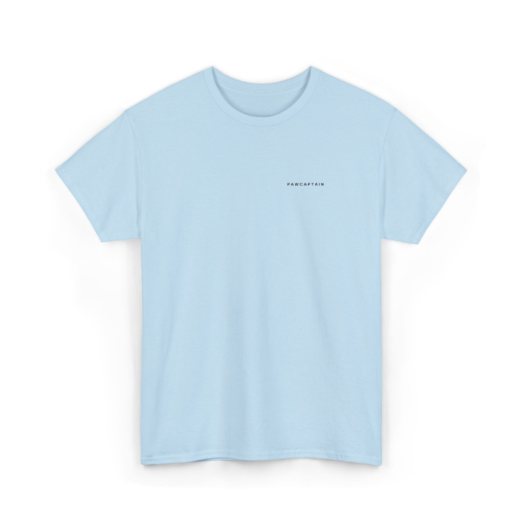 PawCaptain Minimal Embroidered Tee | Unisex Heavy Cotton Dog Lover Shirt