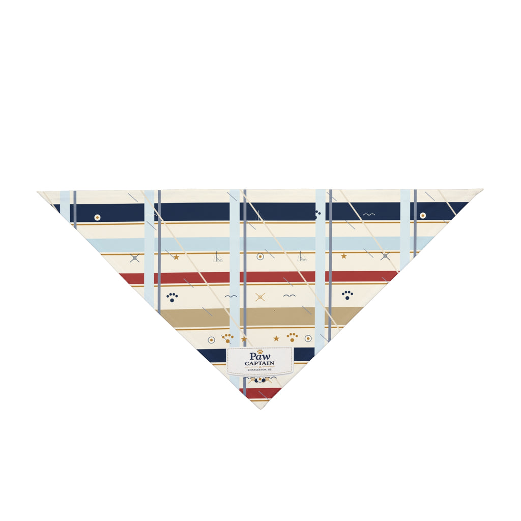 Sailcloth Check Stripe Dog Bandana