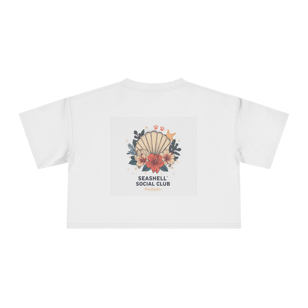 Seashell Social Club Crop Tee