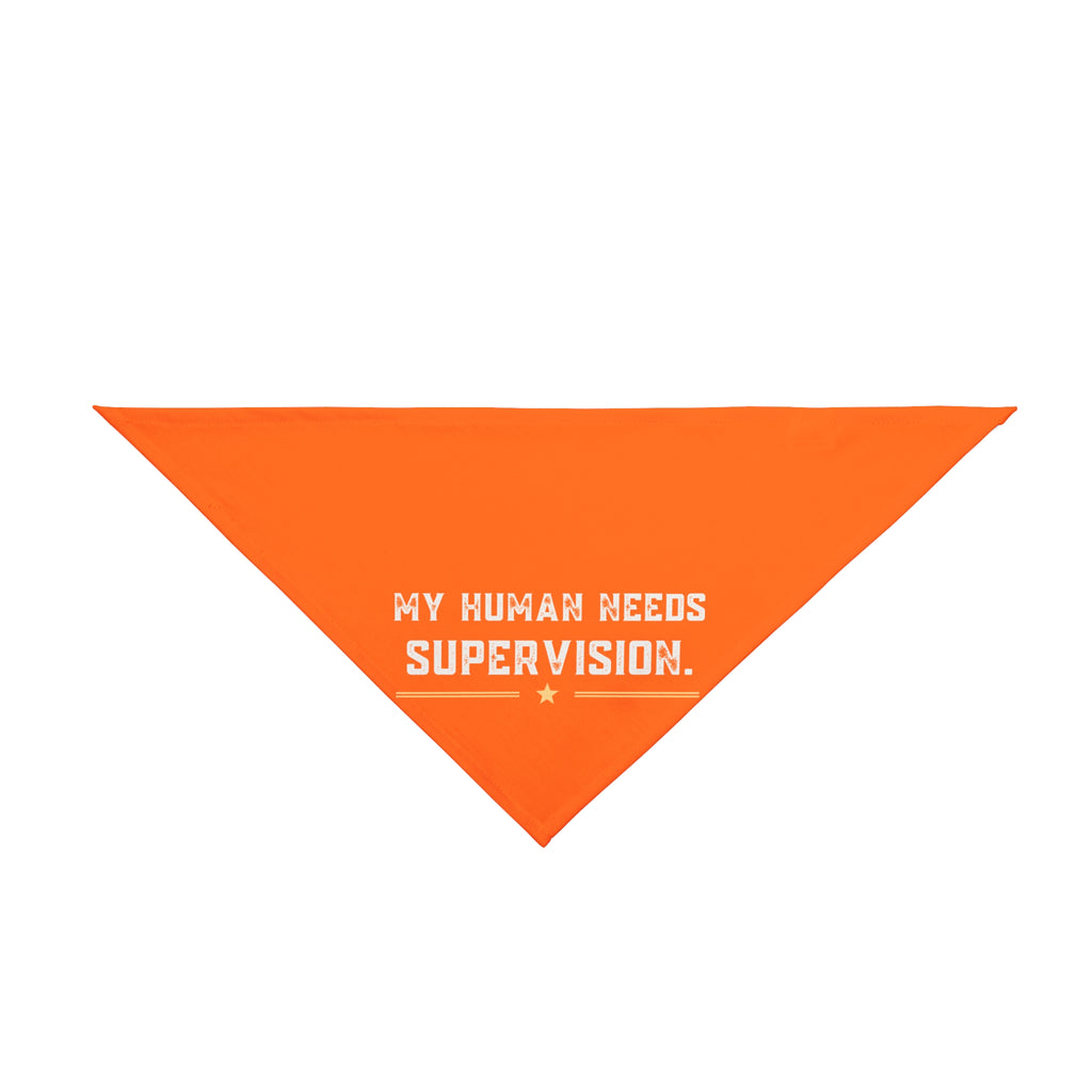 My Human Needs Supervision Dog Bandana | Funny Australian Shepherd Pet Bandana