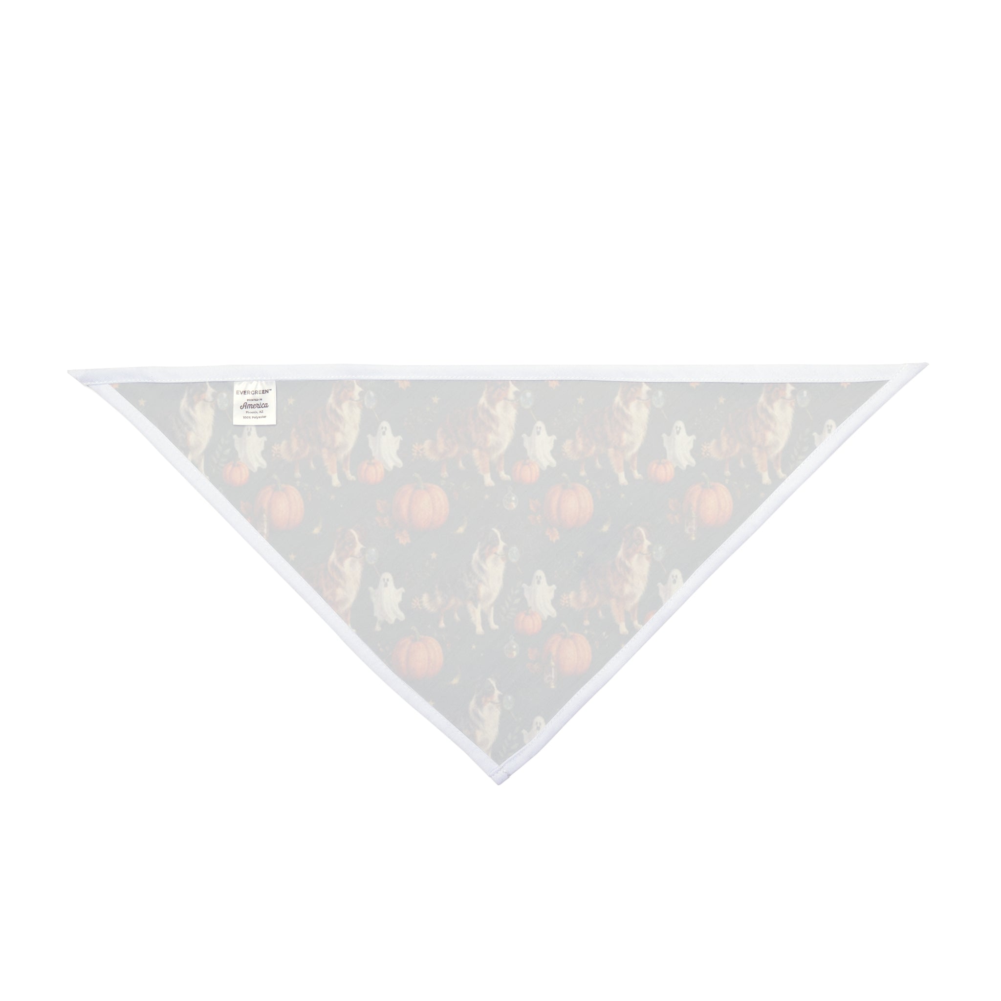 Australian Shepherd Halloween Dog Bandana | Haunted Herd Ghost & Pumpkin Pet Bandana