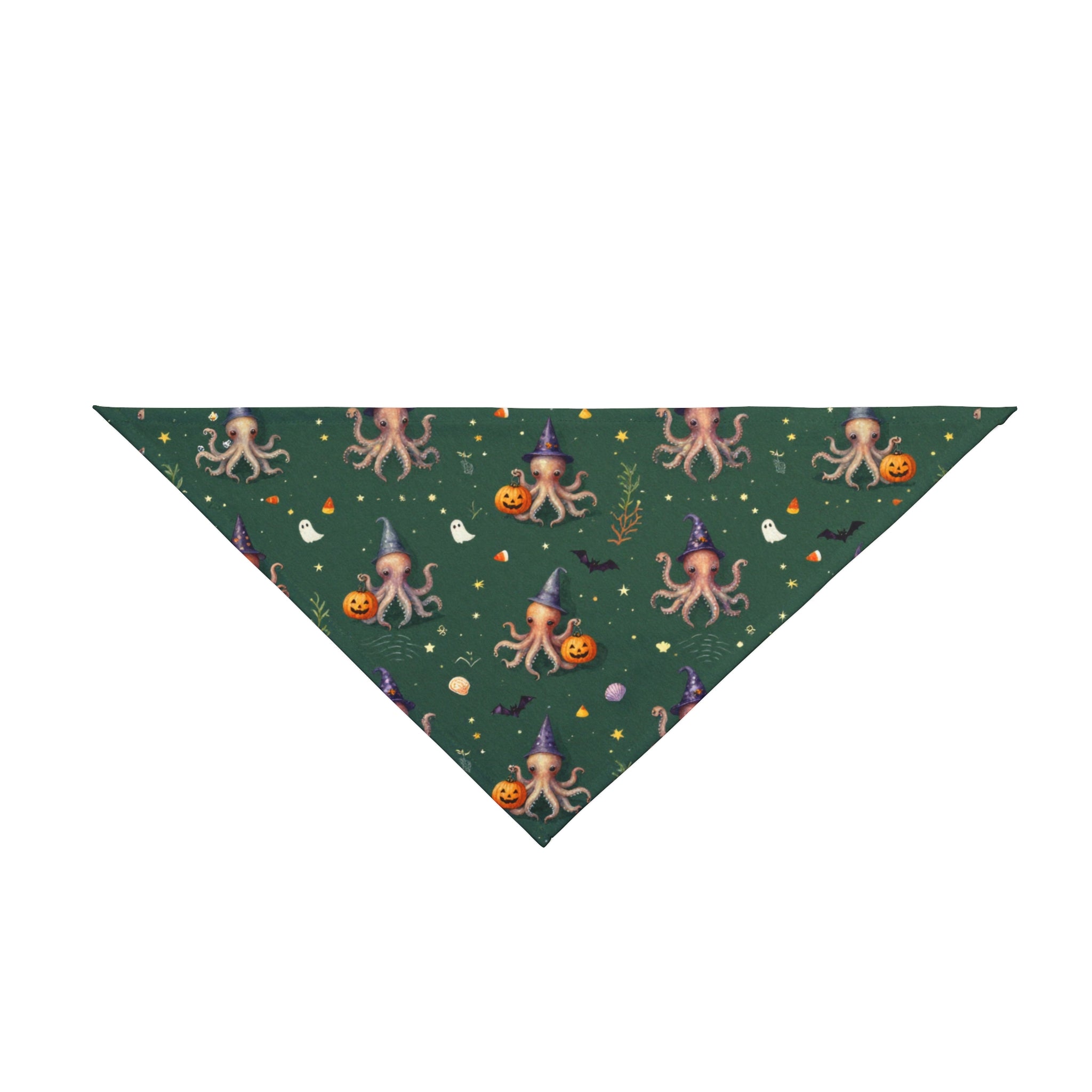 Octo-Boo Halloween Dog Bandana | Coastal Octopus Pumpkin Pet Bandana