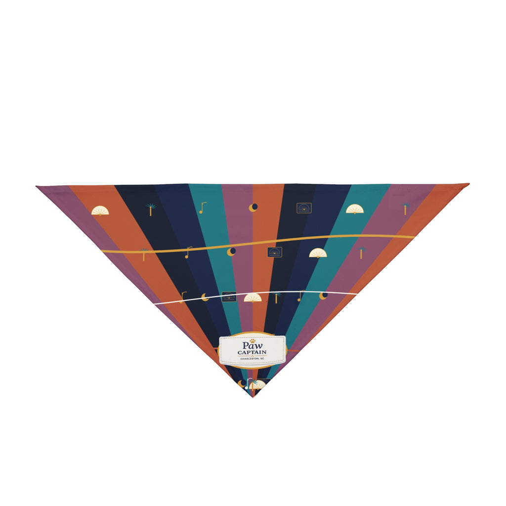 Midnight Palmetto Jazz Dog Bandana