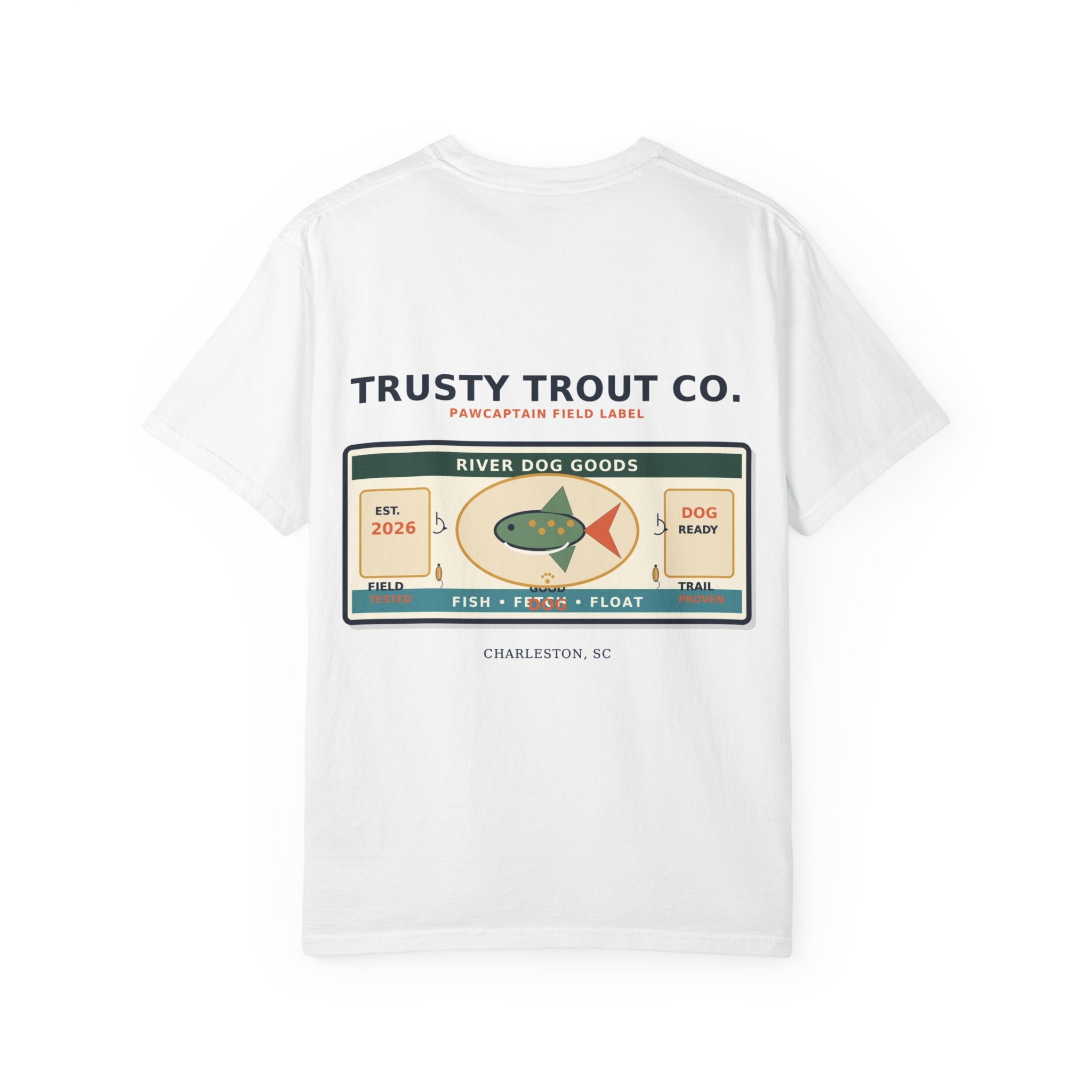 T-Shirt — Trusty Trout Co.® River Dog Goods Graphic Tee (PAWCAP)