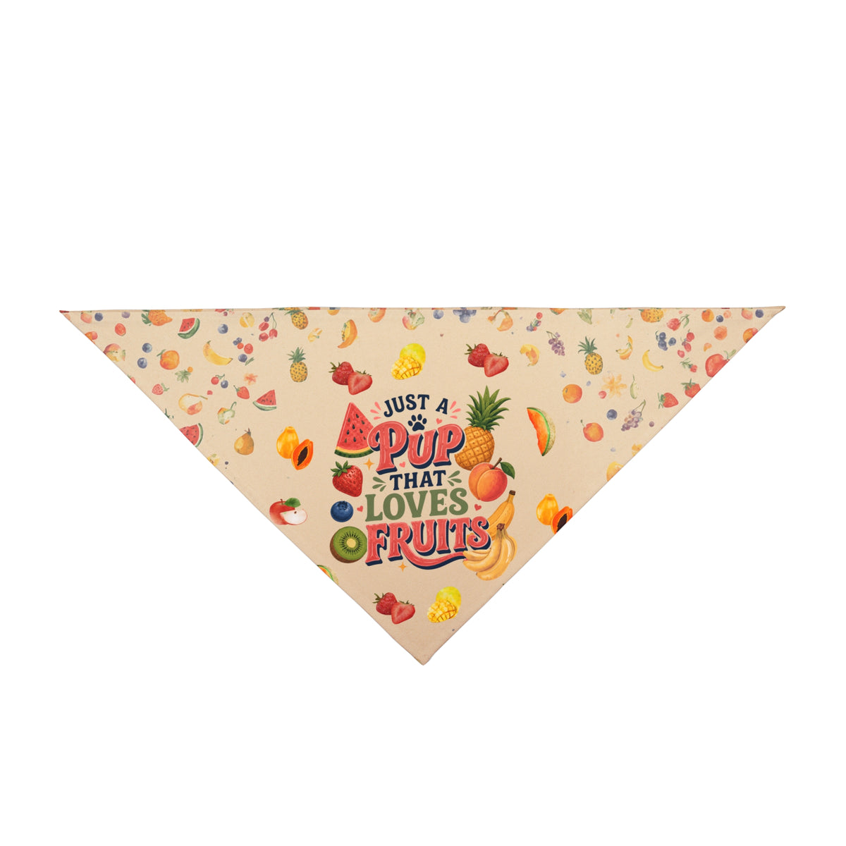 Just a Pup That Loves Fruit Dog Bandana | Summer Fruit Pet Bandana | Colorful Dog Scarf