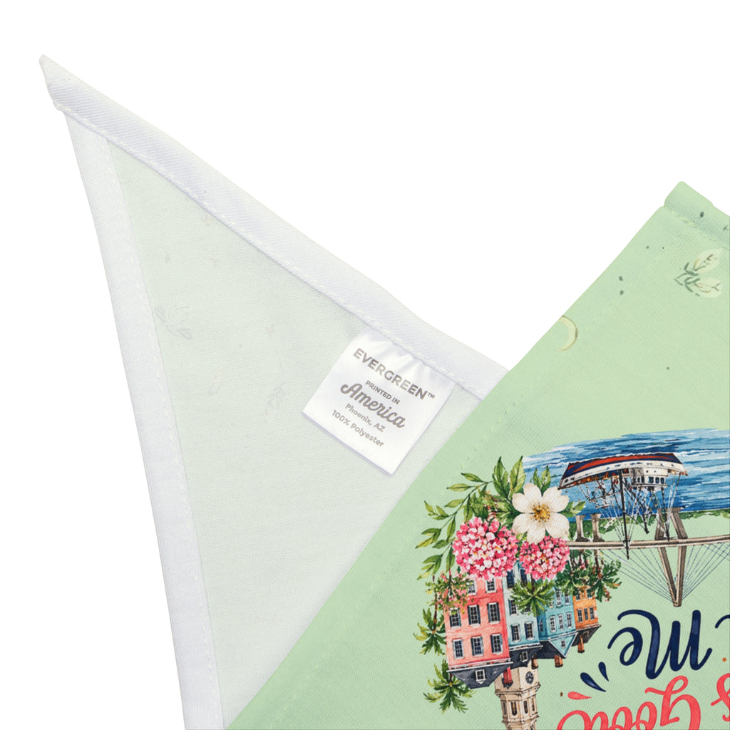 Charleston Looks Good on Me Dog Bandana | Charleston SC Pet Bandana | Coastal Dog Bandana with Australian Shepherd