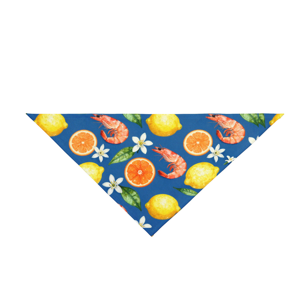Citrus & Shrimp Pet Bandana — Tropical Summer Dog & Cat Scarf