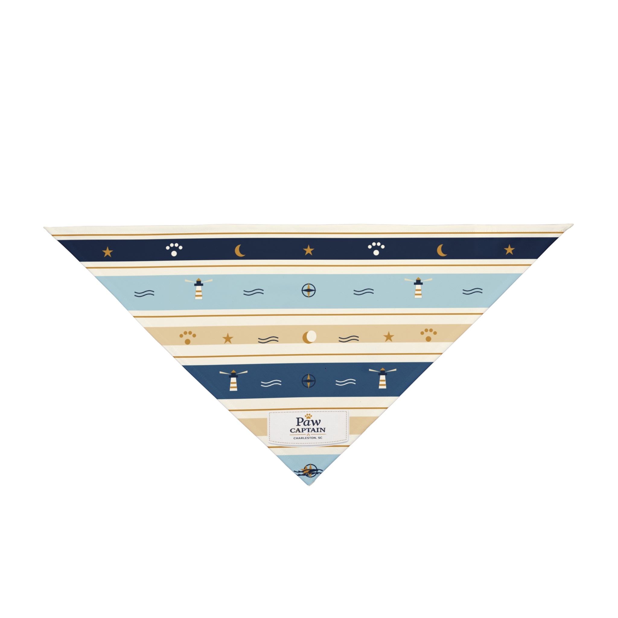 Lighthouse Tide Stripe Dog Bandana