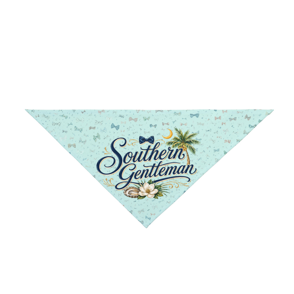 Southern Gentleman Dog Bandana | Southern Style Dog Bandana | Coastal Dog Bandana for Boy Dogs