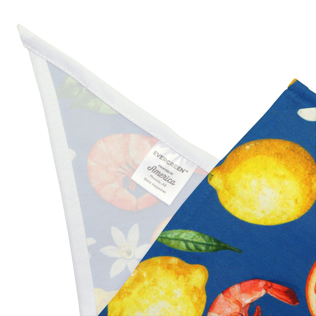 Citrus & Shrimp Pet Bandana — Tropical Summer Dog & Cat Scarf