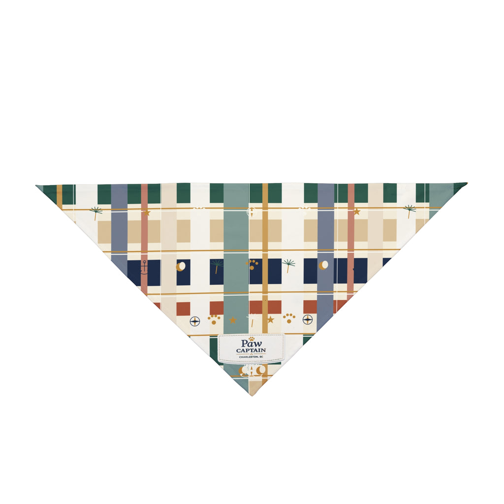 Dockside Plaid Stripe Dog Bandana
