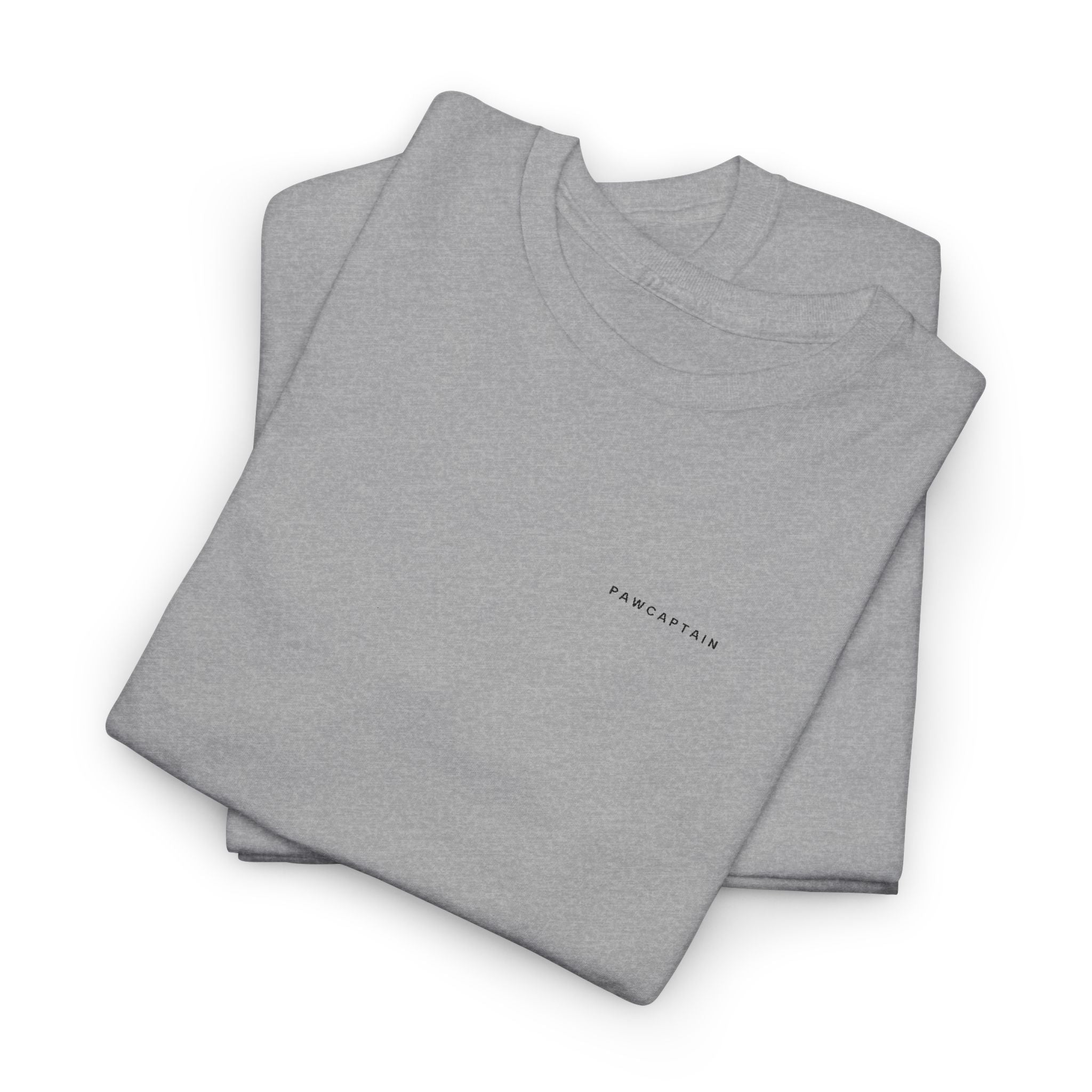 PawCaptain Minimal Embroidered Tee | Unisex Heavy Cotton Dog Lover Shirt