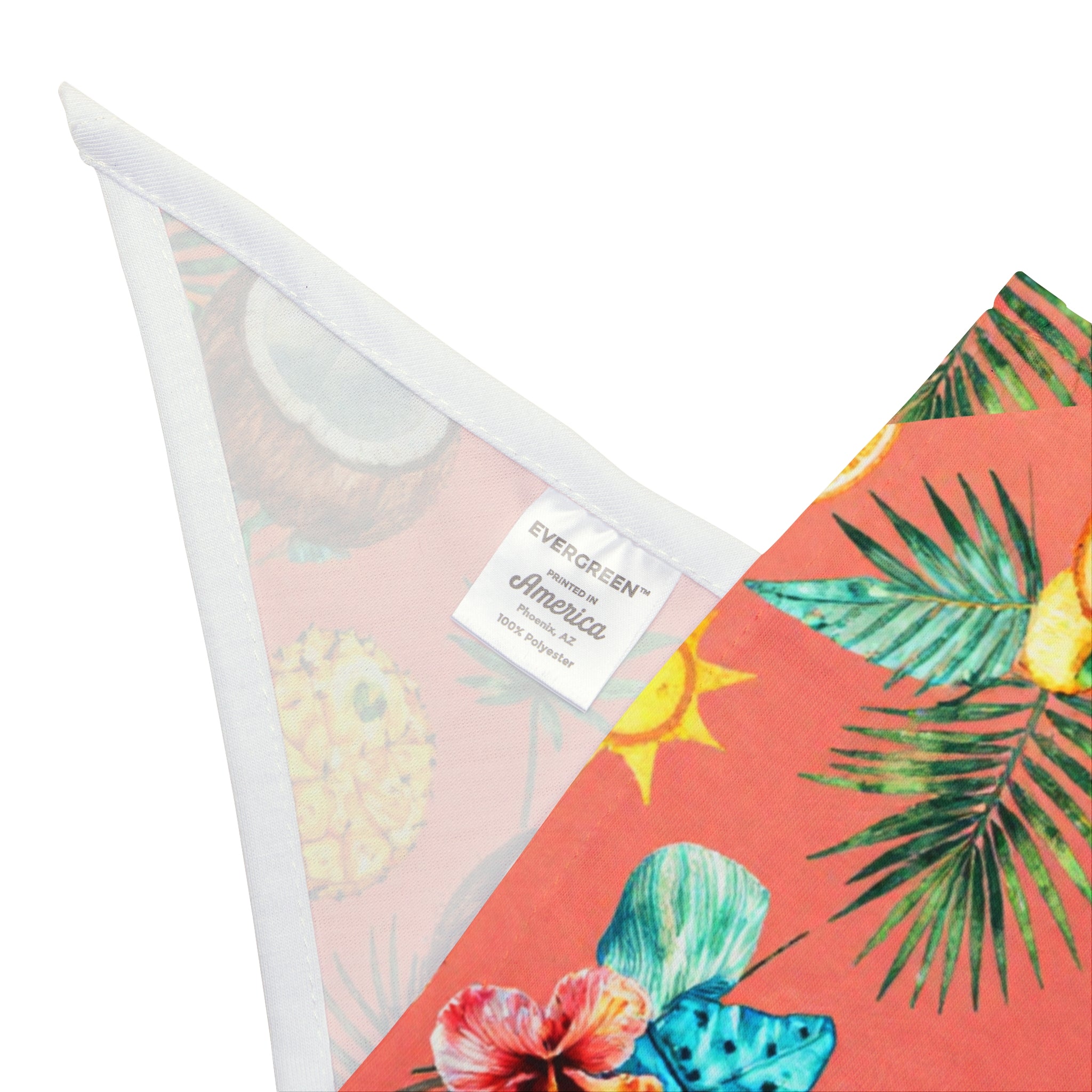 Tropical Summer Pet Bandana — Pineapple & Coconut Print Dog/Cat Scarf