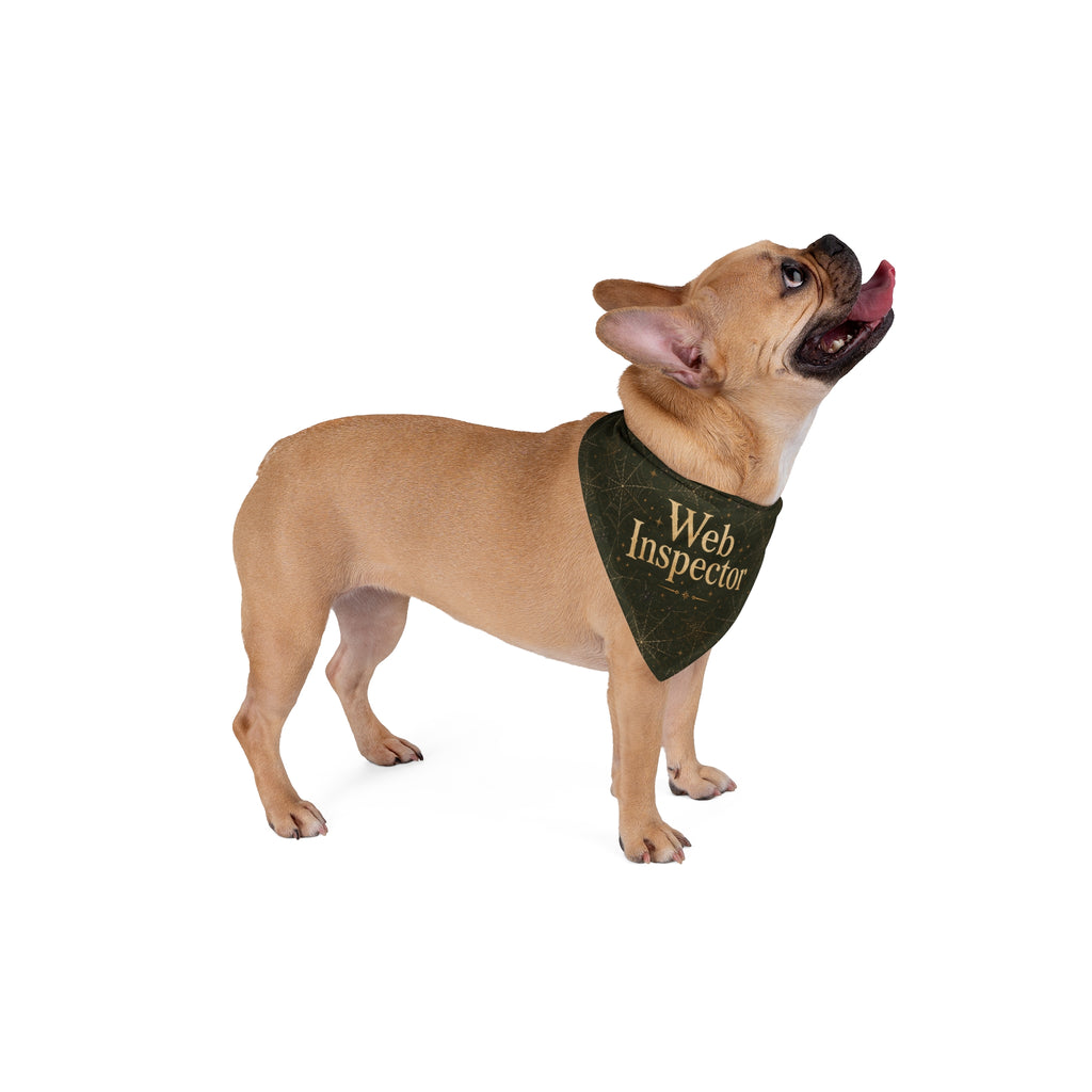 Web Inspector Halloween Dog Bandana | Spooky Spider Web Pet Bandana