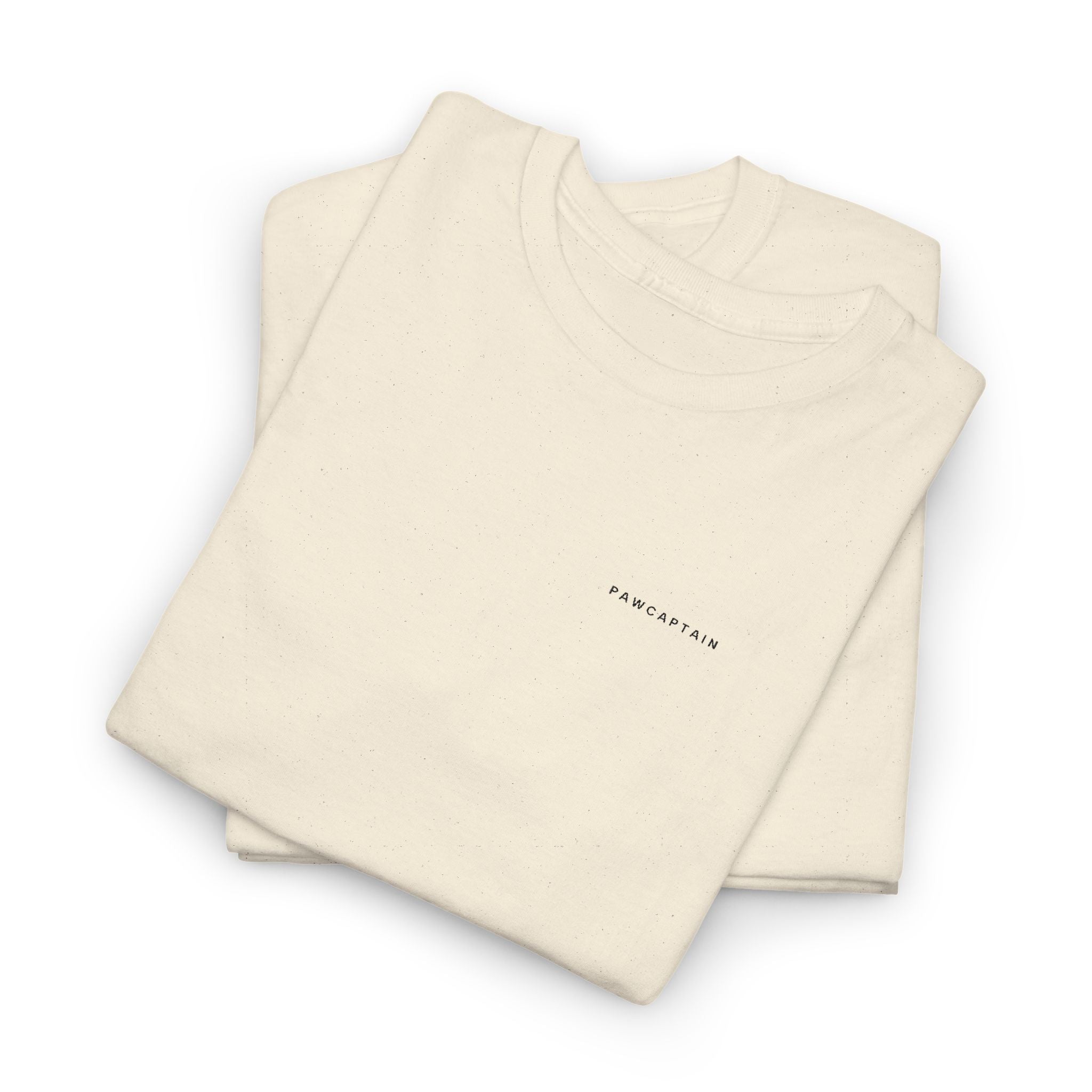 PawCaptain Minimal Embroidered Tee | Unisex Heavy Cotton Dog Lover Shirt