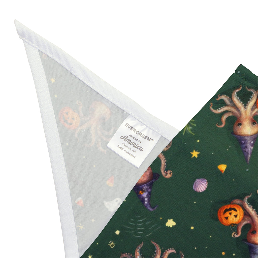 Octo-Boo Halloween Dog Bandana | Coastal Octopus Pumpkin Pet Bandana