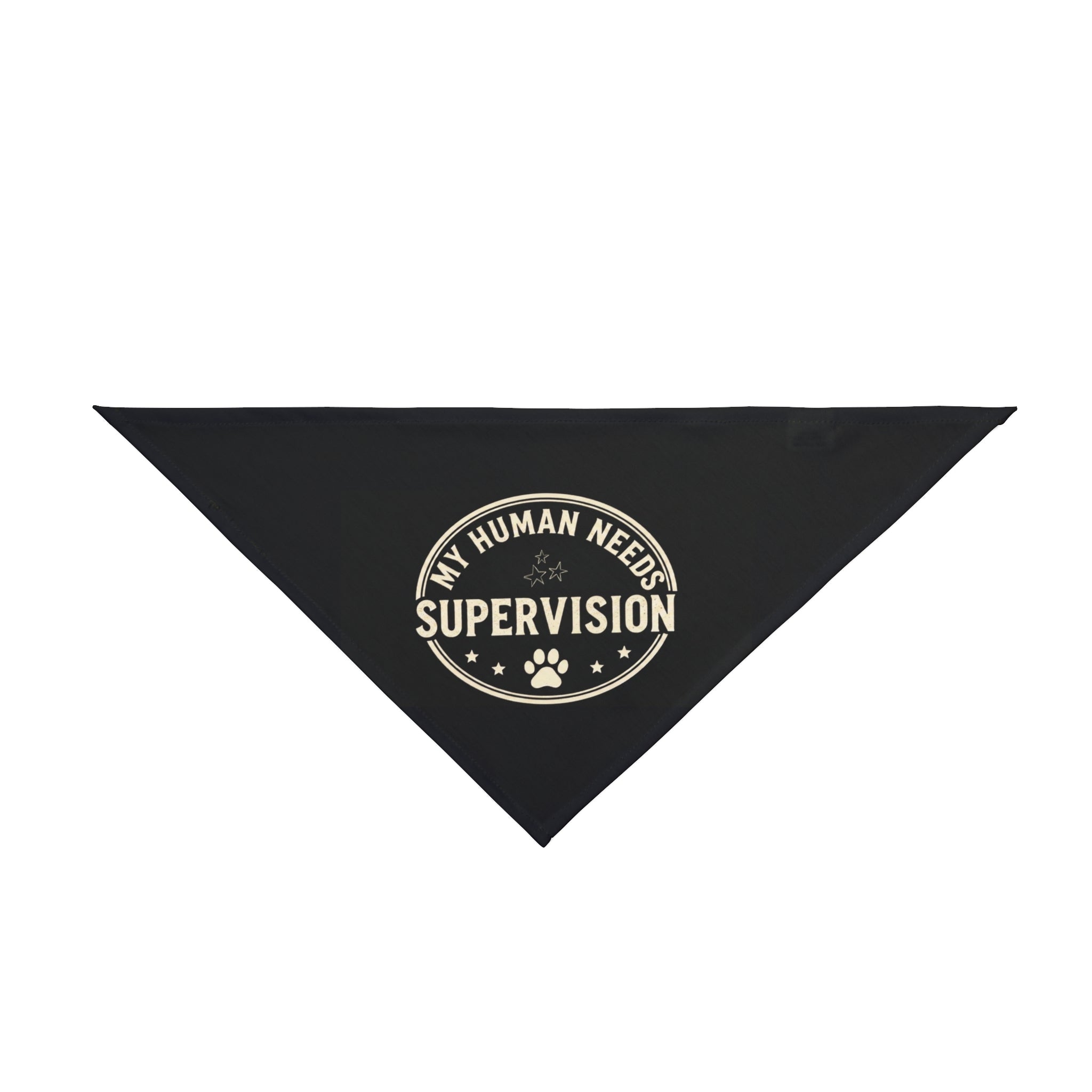 Funny Aussie Dog Bandana | My Human Needs Supervision Minimalist Pet Bandana