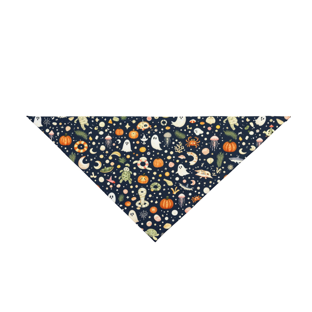 Boo by the Bay Halloween Dog Bandana | Ghost, Pumpkin & Ocean Pet Bandana