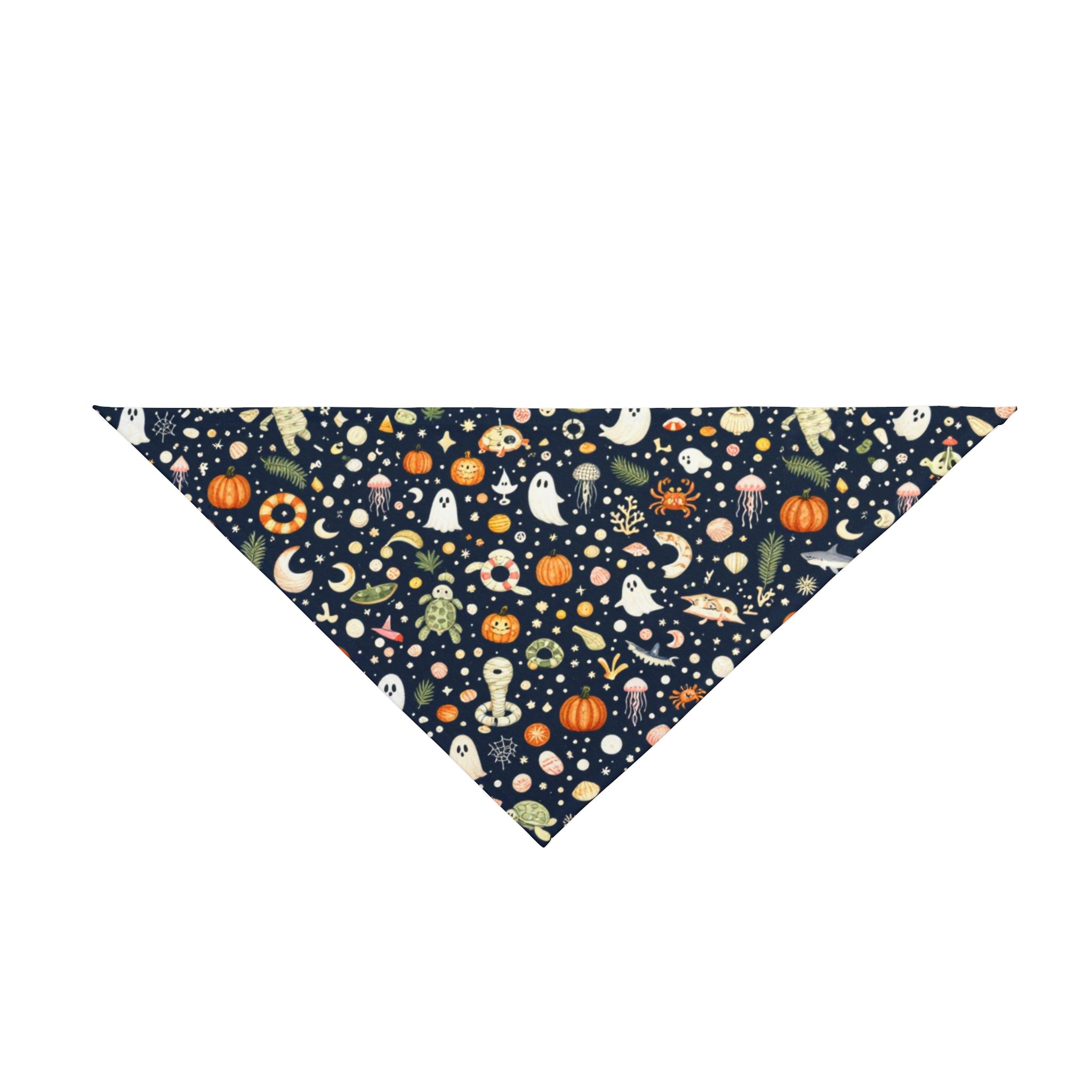 Boo by the Bay Halloween Dog Bandana | Ghost, Pumpkin & Ocean Pet Bandana