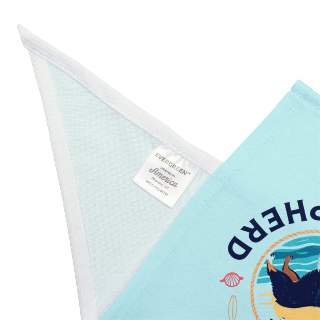 Saltwater Shepherd Dog Bandana | Australian Shepherd Beach Bandana | Coastal Dog Bandana