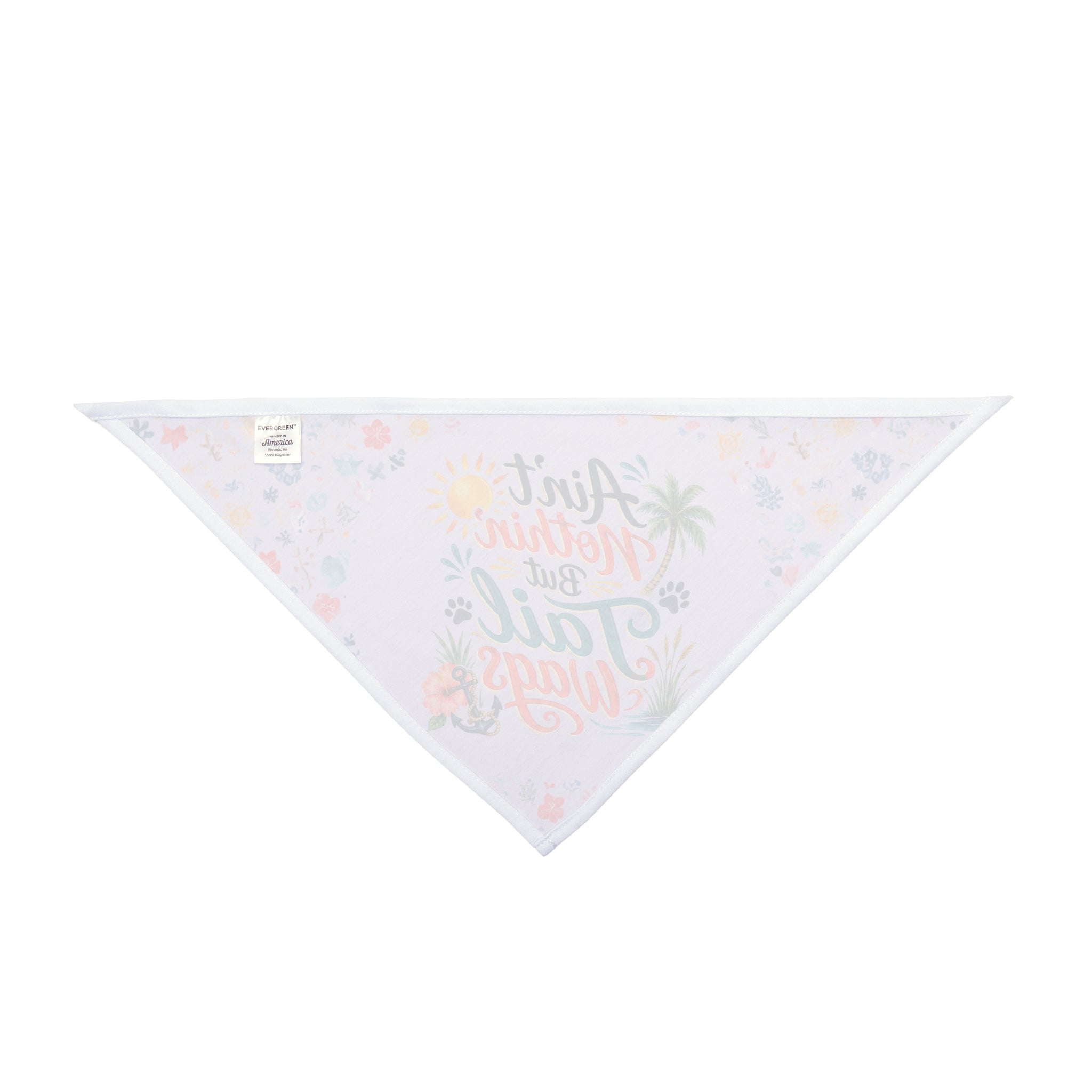 Ain't Nothin' But Tail Wags Dog Bandana | Funny Southern Dog Bandana | Coastal Pet Bandana