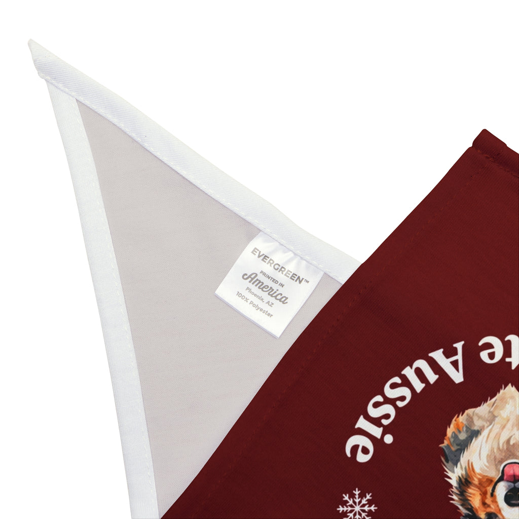 Santa's Favorite Aussie Dog Bandana | Australian Shepherd Christmas Bandana | Holiday Dog Bandana