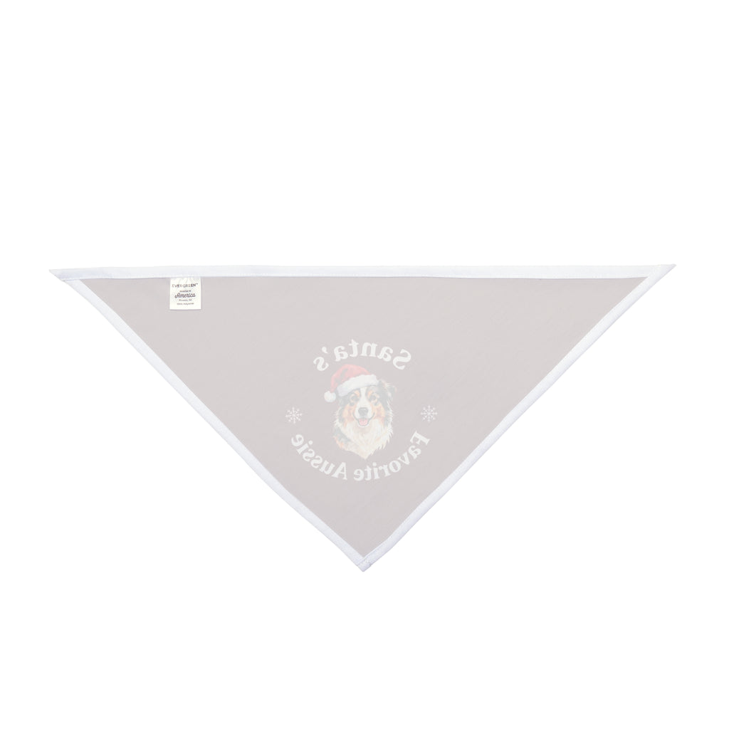 Santa's Favorite Aussie Dog Bandana | Australian Shepherd Christmas Bandana | Holiday Dog Bandana