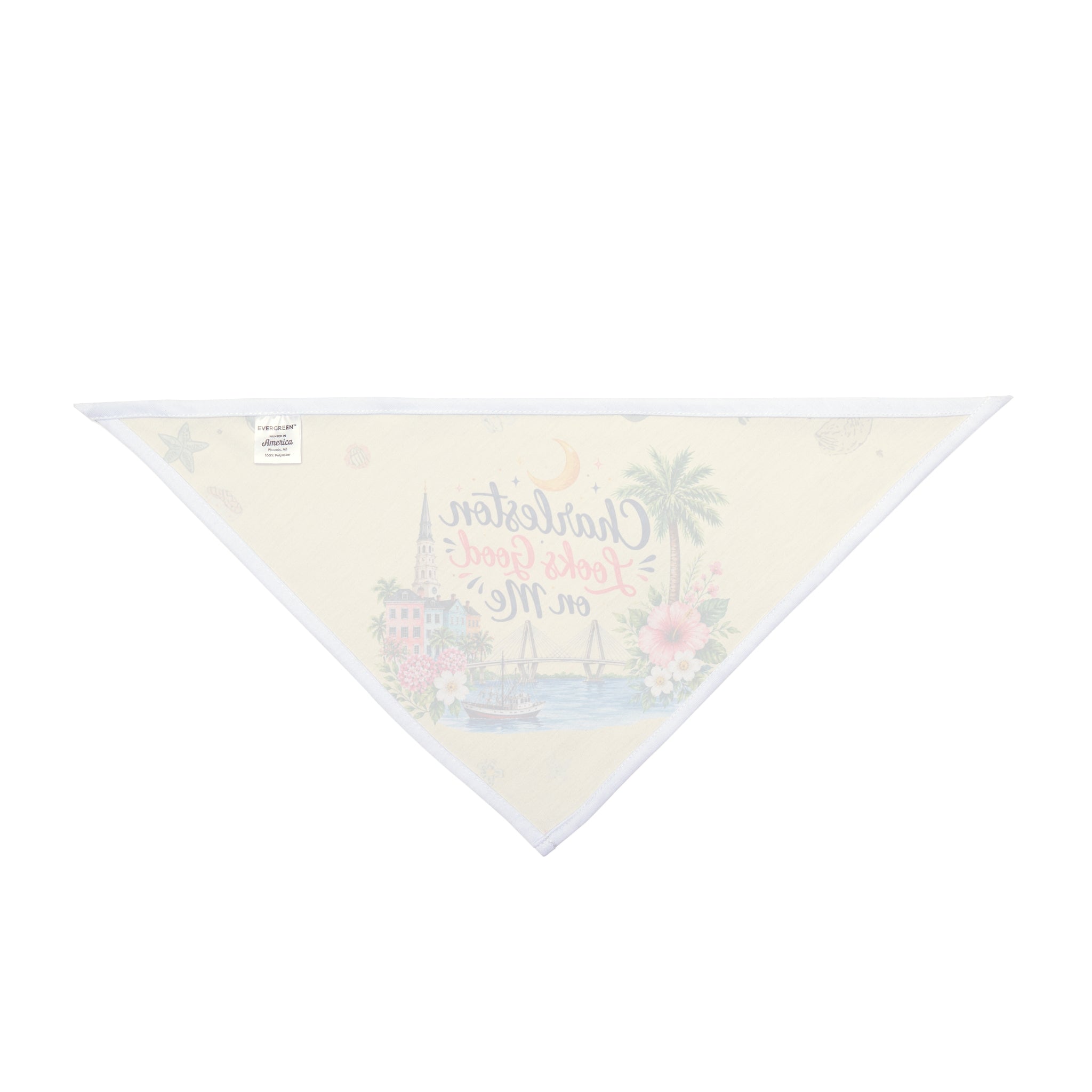 Charleston Looks Good on Me Dog Bandana | Charleston SC Coastal Dog Bandana | Lowcountry Pet Bandana