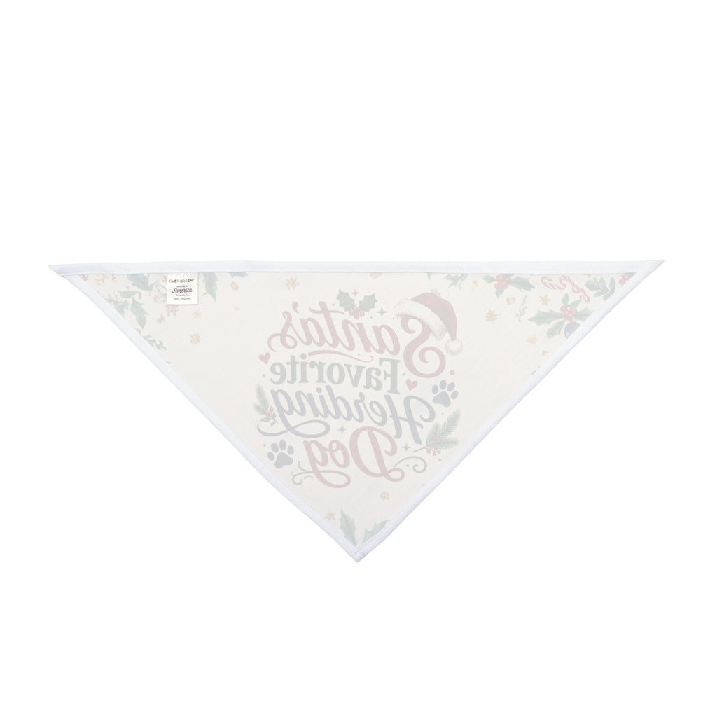 Santa's Favorite Herding Dog Bandana | Christmas Dog Bandana for Australian Shepherds & Herding Breeds