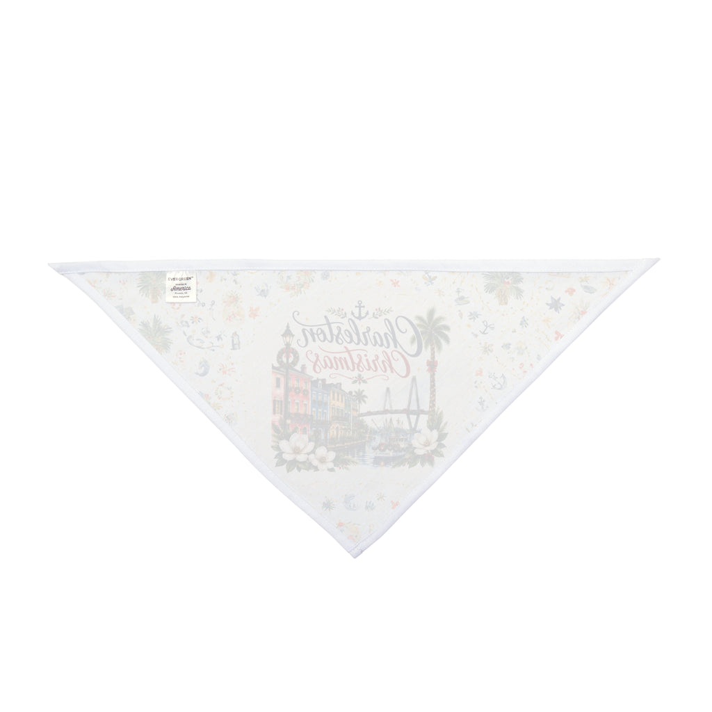 Charleston Christmas Dog Bandana | Coastal Christmas Pet Bandana | South Carolina Holiday Dog Scarf