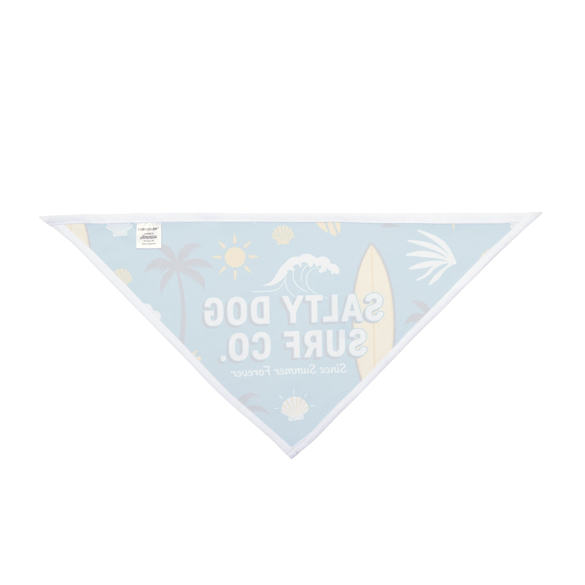 Salty Dog Surf Co. Pet Bandana – Tropical Surfing Dog Bandana for Summer & Beach Lovers