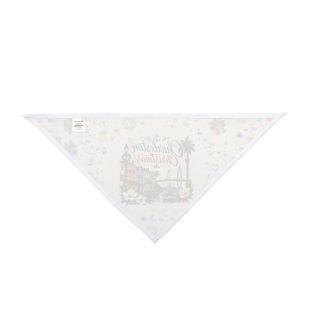 Charleston Christmas Dog Bandana | Coastal Christmas Pet Bandana | South Carolina Holiday Dog Scarf