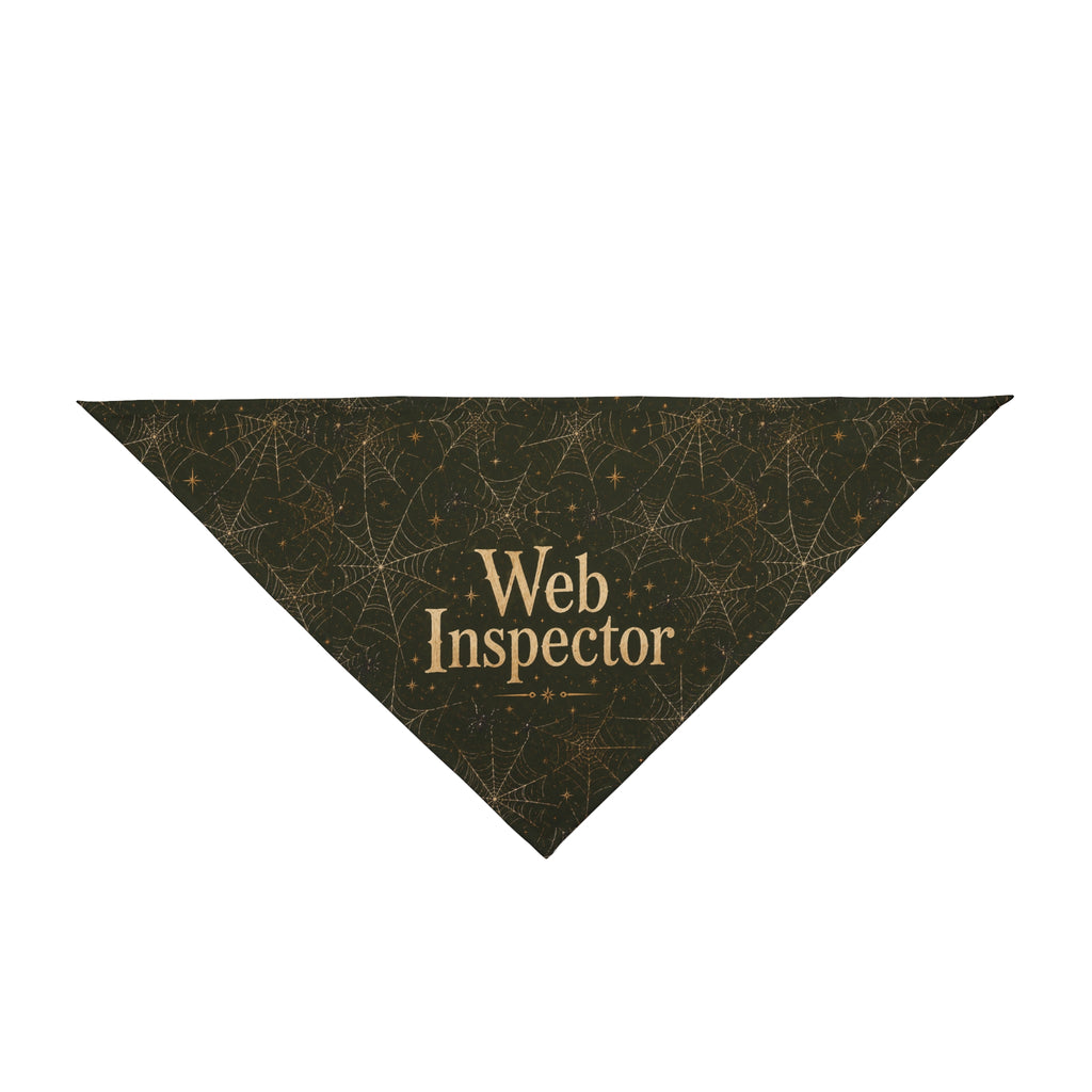 Web Inspector Halloween Dog Bandana | Spooky Spider Web Pet Bandana