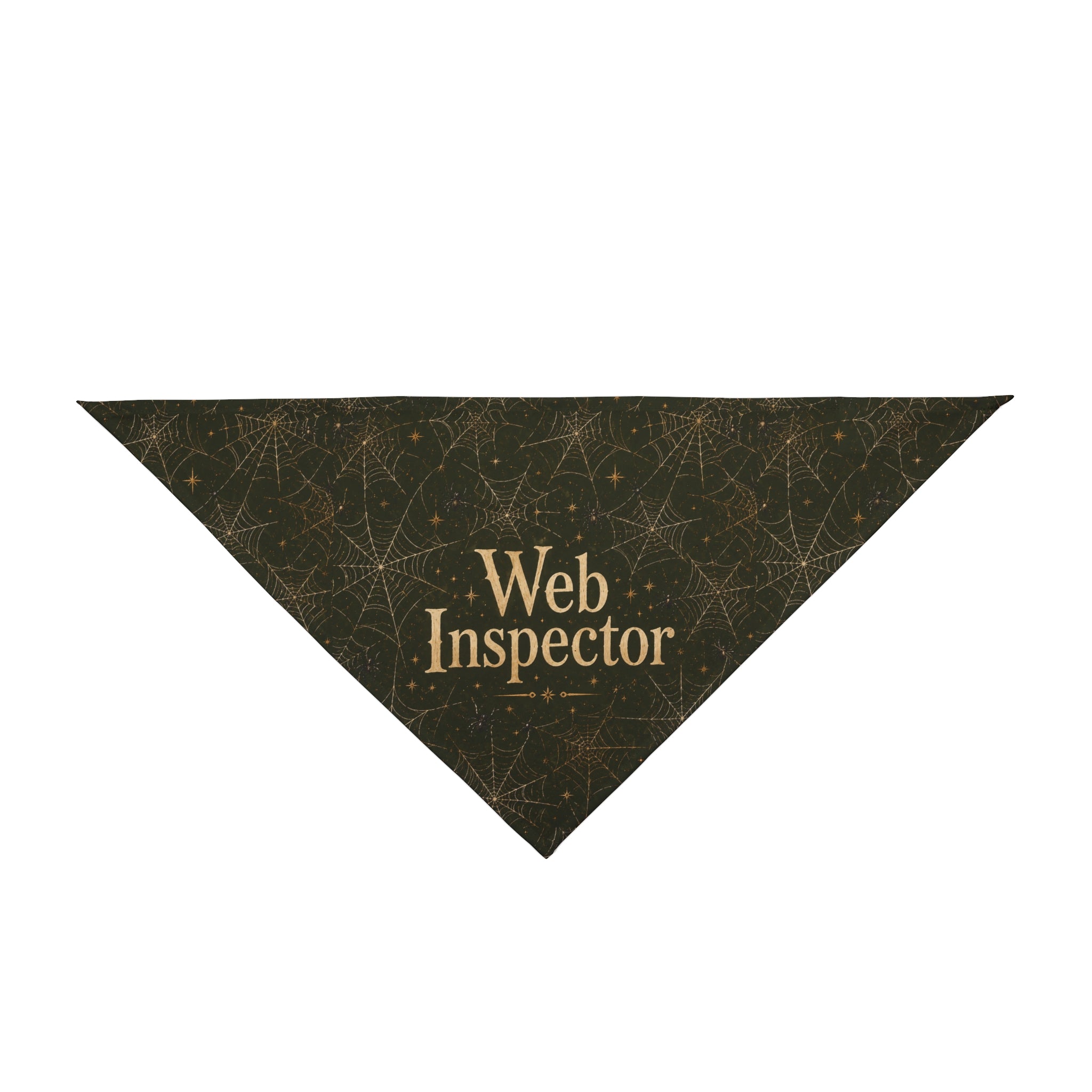 Web Inspector Halloween Dog Bandana | Spooky Spider Web Pet Bandana