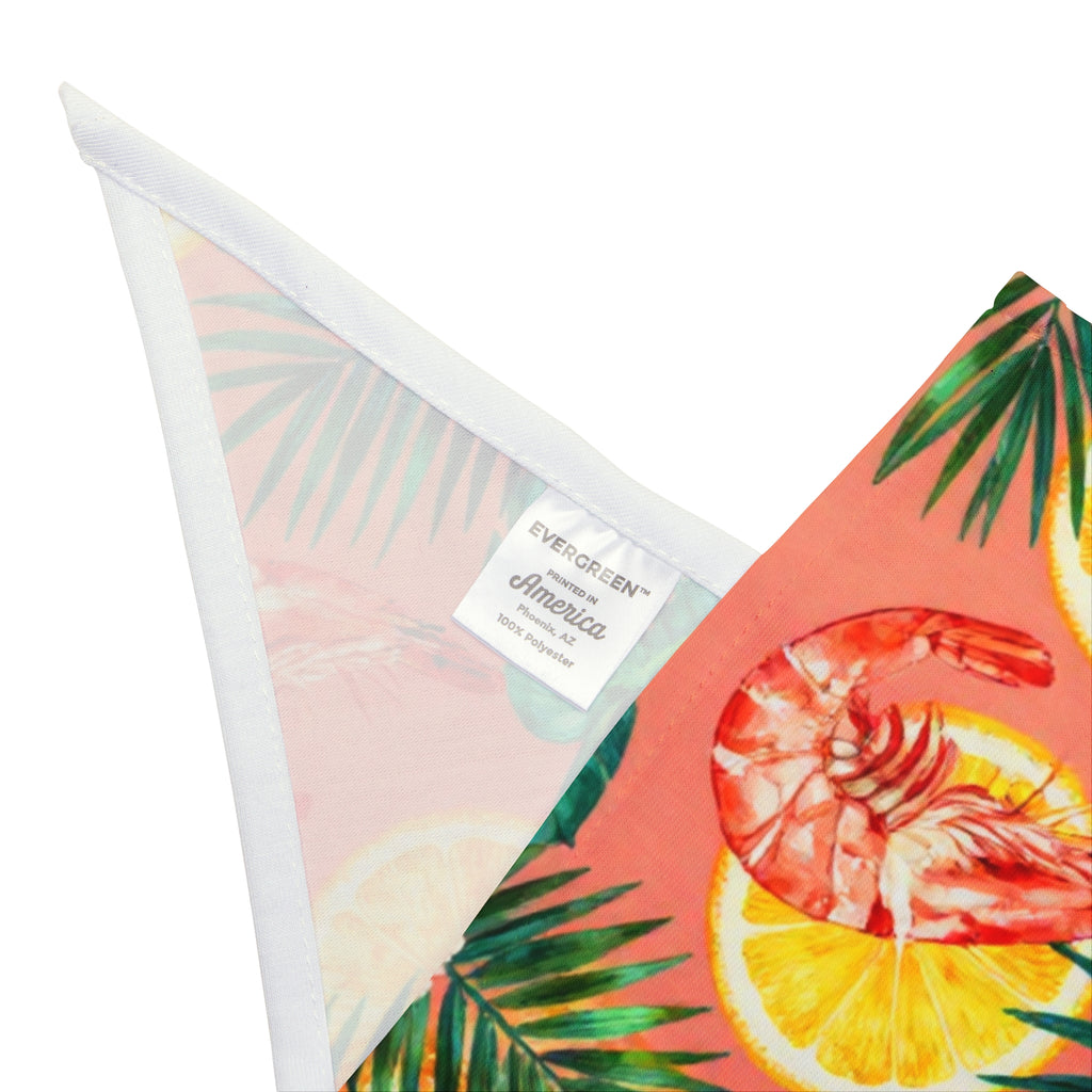 Tropical Citrus Pet Bandana — Hawaiian Floral Dog & Cat Scarf