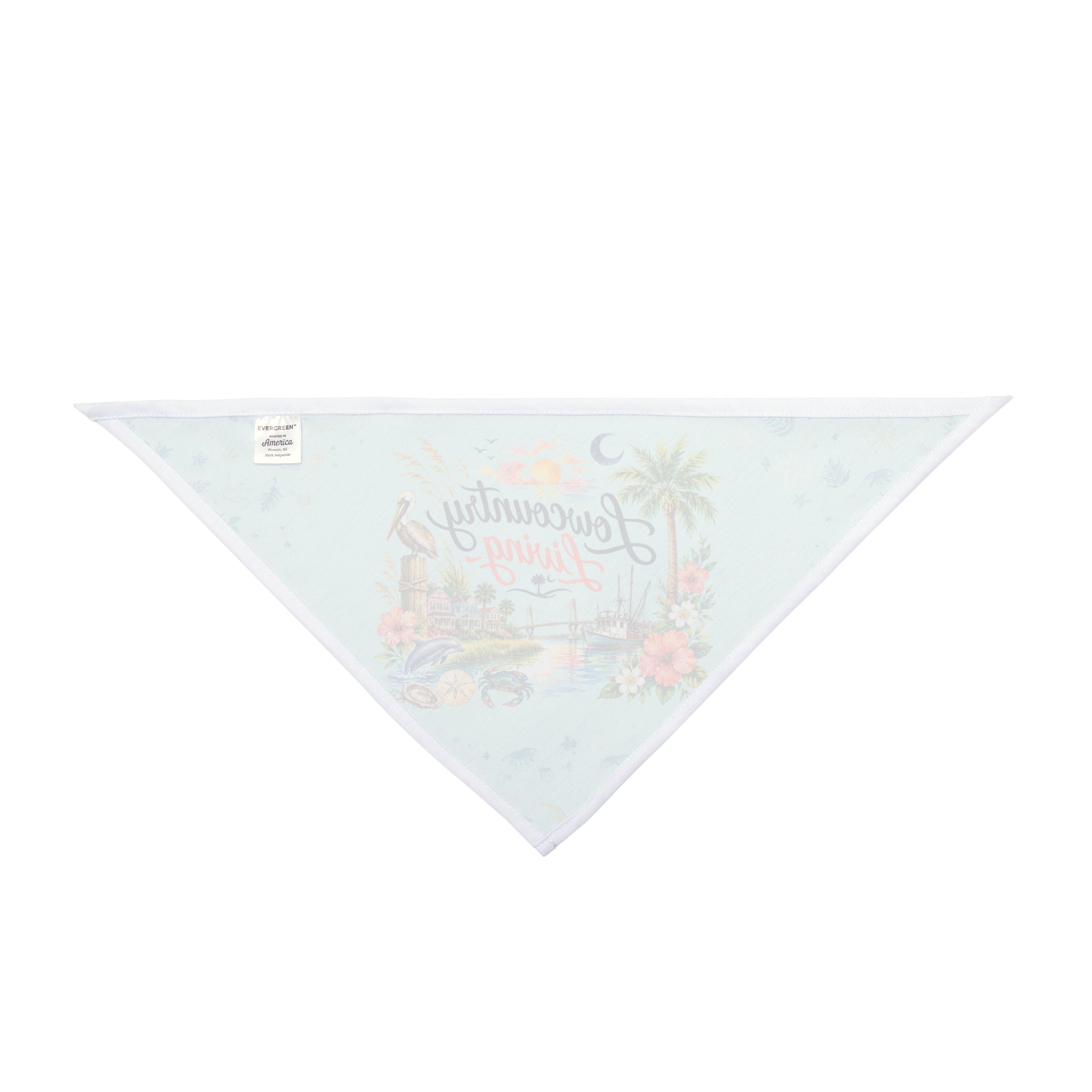 Lowcountry Living Dog Bandana | Charleston Coastal Pet Bandana | South Carolina Dog Scarf
