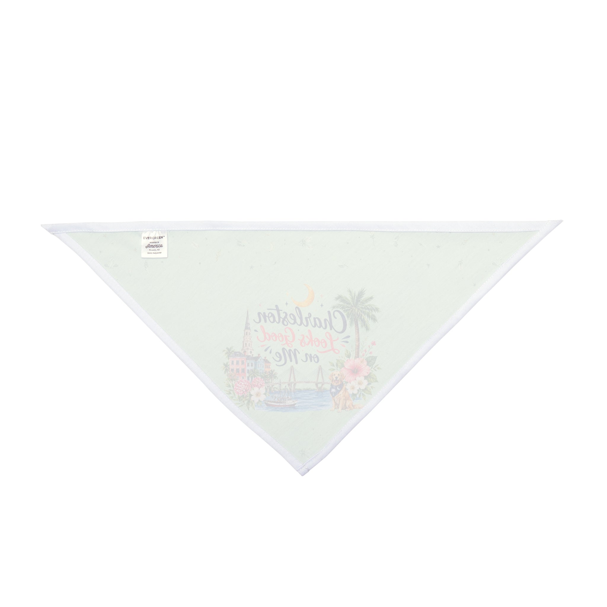 Charleston Looks Good on Me Dog Bandana | Charleston SC Pet Bandana | Coastal Dog Bandana with Australian Shepherd