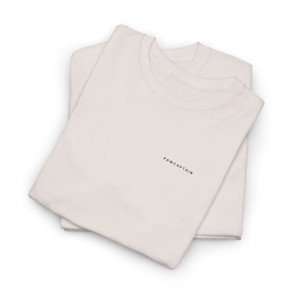PawCaptain Minimal Embroidered Tee | Unisex Heavy Cotton Dog Lover Shirt