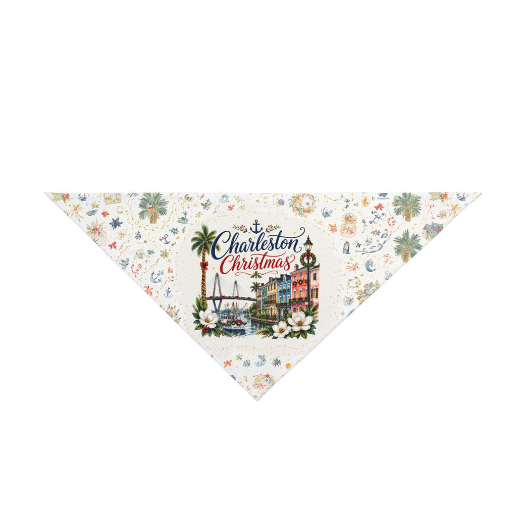 Charleston Christmas Dog Bandana | Coastal Christmas Pet Bandana | South Carolina Holiday Dog Scarf